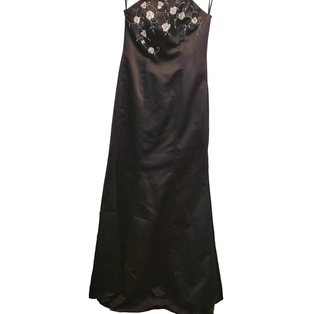 Da Vinci Bridesmaids Prom Wedding Beaded Embroidered Accent Gown Size 8